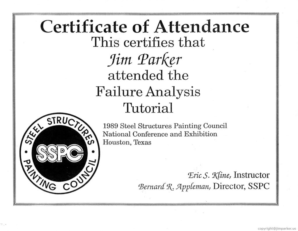 SSPC Certificate