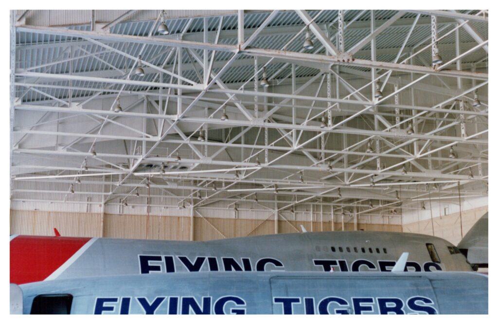 Flying Tigers airplane hangar painting company